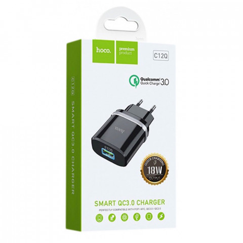 Мережевий зарядний пристрій Hoco 18W USB (white) Мережевий зарядний пристрій Hoco 18W USB (white)